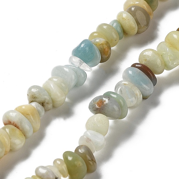 

PandaHall Natural Flower Amazonite Beads Strands, Chip, 2.5~7x6~14x5~8mm, Hole: 0.8mm, 31.10~31.89''(79~81cm) Flower Amazonite Chip