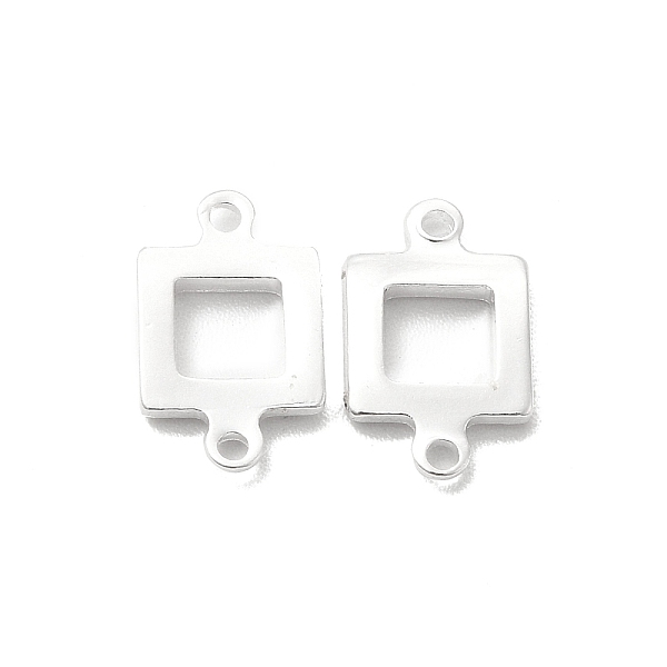 

PandaHall Brass Connector Charms, Cadmium Free & Lead Free, Long-Lasting Plated, Square Links, 925 Sterling Silver Plated, 12x7x1.5mm, Hole...