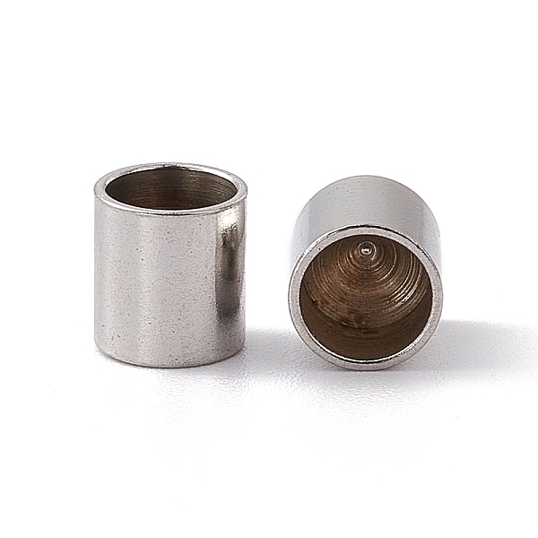 

PandaHall 201 Stainless Steel Cord Ends, End Caps, Column, Stainless Steel Color, 6.5x6mm, Inner Diameter: 5mm 201 Stainless Steel
