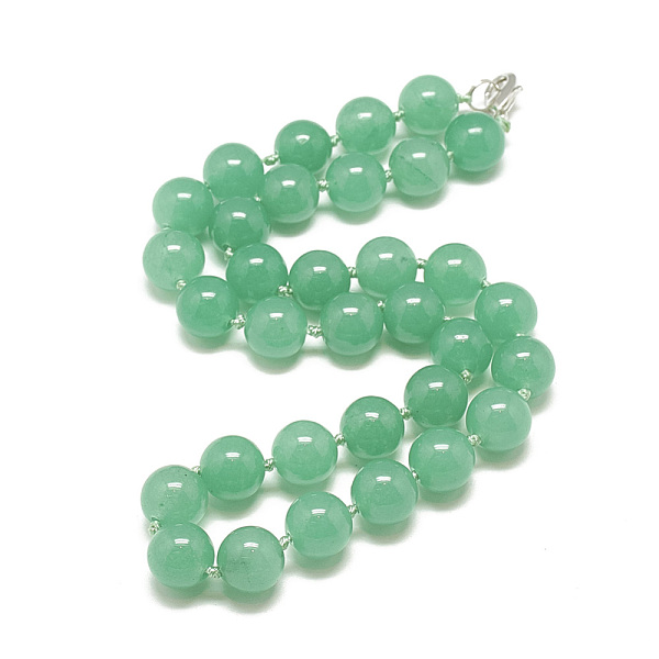 

PandaHall Natural Malaysia Jade Beaded Necklaces, with Alloy Lobster Clasps, Round, 18.1 inch~18.5 inch(46~47cm), round: 11.5~12mm Malaysia...