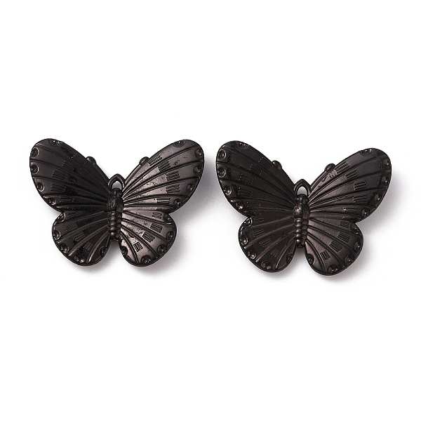 

PandaHall Plastic Pendants, Butterfly Charm, Black, 30x40x4mm Plastic Butterfly Black
