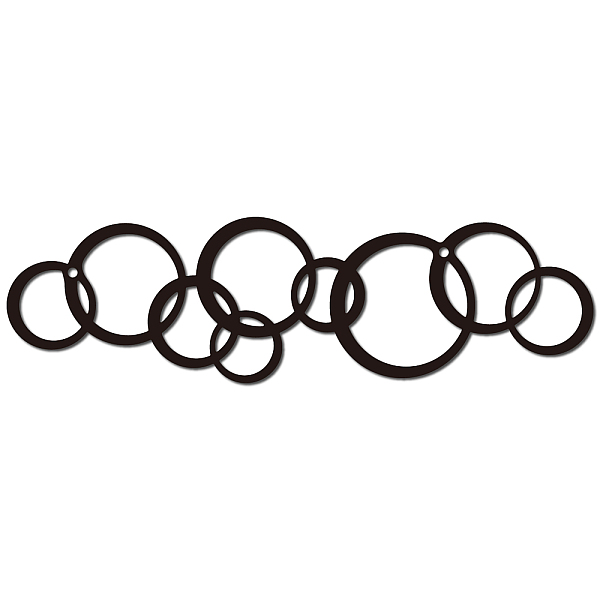 

PandaHall Iron Wall Signs, Metal Art Wall Decoration, for Living Room, Home, Office, Garden, Kitchen, Hotel, Balcony, Round, 100x300x1mm..., Black