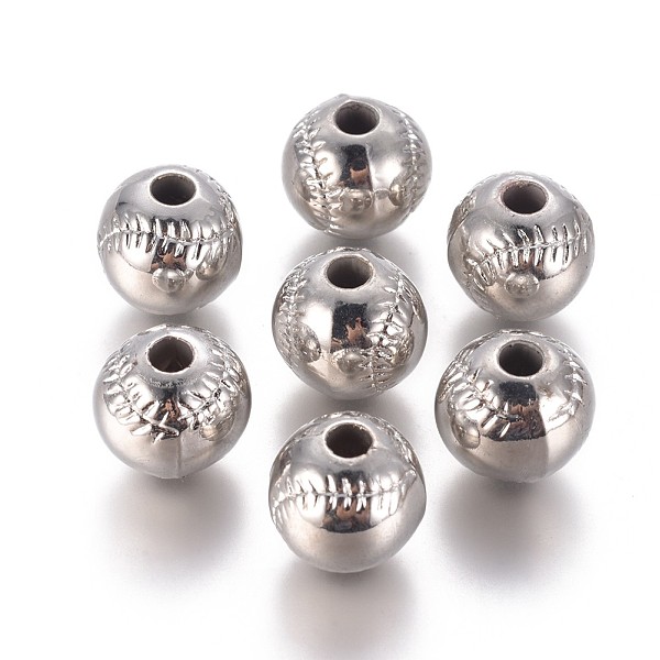 

PandaHall CCB Plastic Beads, Round, Platinum, 12.5x11.5mm, Hole: 3.5mm Plastic Round