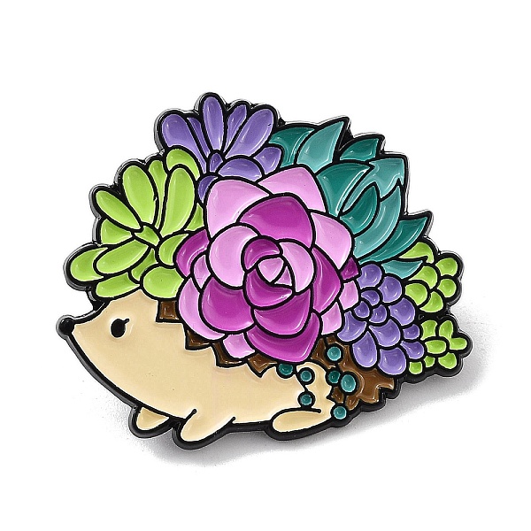 

PandaHall Flower Animals Alloy Enamel Pin Brooches, for Backpack Clothes, Hedgehog, 28x33x1.4mm Alloy+Enamel Hedgehog