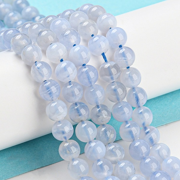 

PandaHall Natural Agate Beads Strands, Round, Grade A, Lilac, 6mm, Hole: 1mm Natural Agate Round Purple