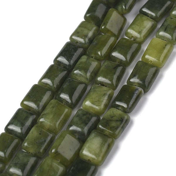 

PandaHall Natural Xinyi Jade/Chinese Southern Jade Beads Strands, Cuboid, 8x5.6~6x2.5~4mm, Hole: 1mm, about 44~52pcs/strand, 14.96~15.74...
