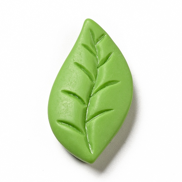 

PandaHall Spring Theme Opaque Resin Cabochons, Lawn Green, Leaf, 28.5x15.5x5mm Resin Leaf Green