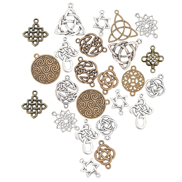 

PandaHall SUNNYCLUE Tibetan Style Alloy Pendants & Links Connectors, Mixed Shapes, Antique Bronze & Antique Silver, 56pcs/box Alloy Mixed...