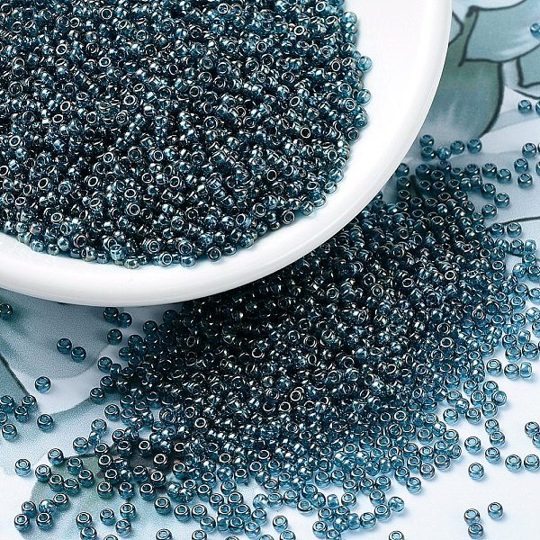 

PandaHall MIYUKI Round Rocailles Beads, Japanese Seed Beads, 11/0, (RR305) Montana Blue Gold Luster, 2x1.3mm, Hole: 0.8mm, about 1111pcs/10g...