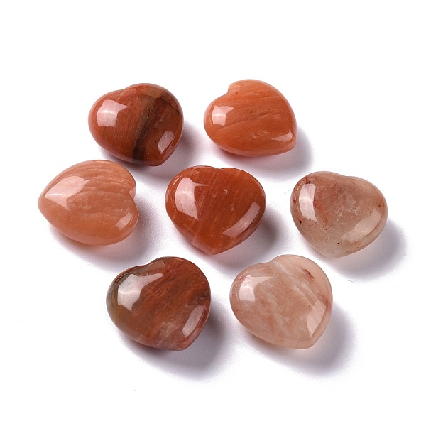 

PandaHall Natural Red Aventurine Heart Love Stone, Pocket Palm Stone for Reiki Balancing, 29.5x30x14mm Red Aventurine Heart