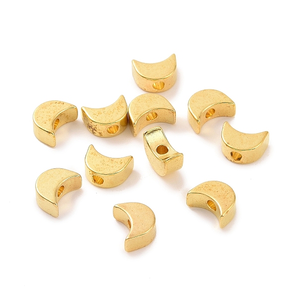 

PandaHall Brass Beads, Moon, Golden, 7x5.5x3mm, Hole: 1mm Brass Moon