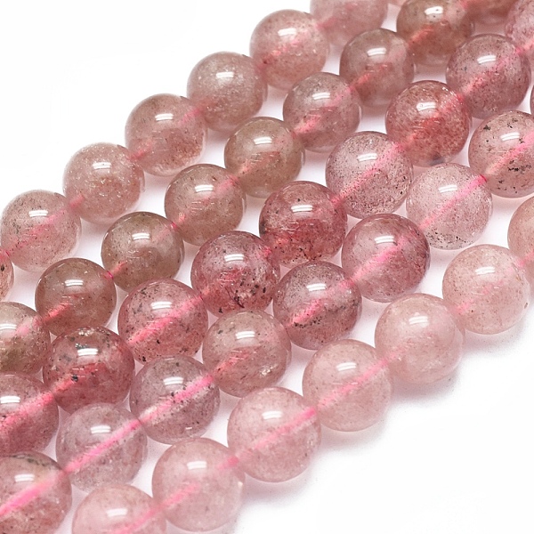 

PandaHall Natura Strawberry Quartz Beads Strands, Round, 10mm, Hole: 1mm, about 42pcs/Strand, 15.75 inch(40cm) Strawberry Quartz Round