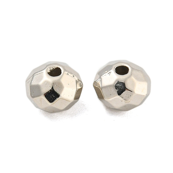 

PandaHall CCB Plastic Spacer Beads, Faceted, Rondelle, Platinum, 7.5x5mm, Hole: 1.6mm Plastic Rondelle