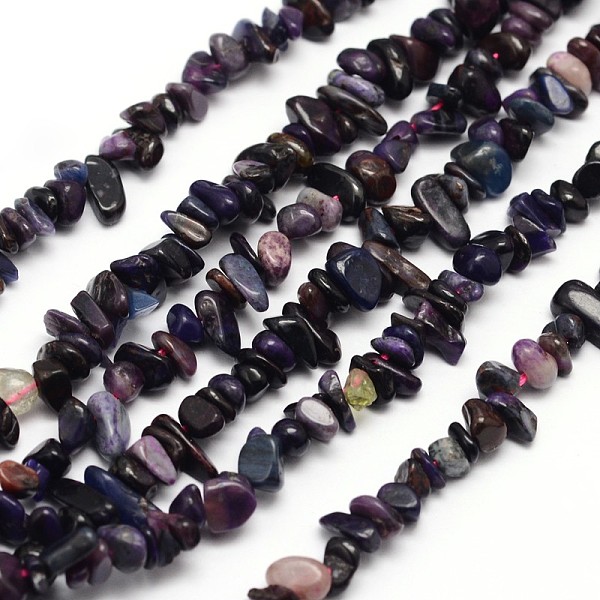 

PandaHall Chips Natural Sugilite Beads Strands, 3~8x3~12x3~5mm, Hole: 1mm, about 16 inch Natural Gemstone Chip