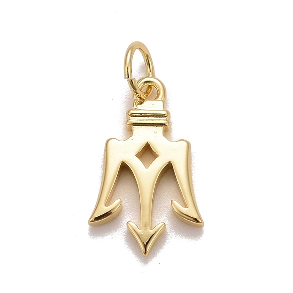 

PandaHall Rack Plating Eco-friendly Brass Charms, with Open Jump Rings, Cadmium Free & Lead Free, Arrow, Real 18K Gold Plated, 19x12x2.5mm...