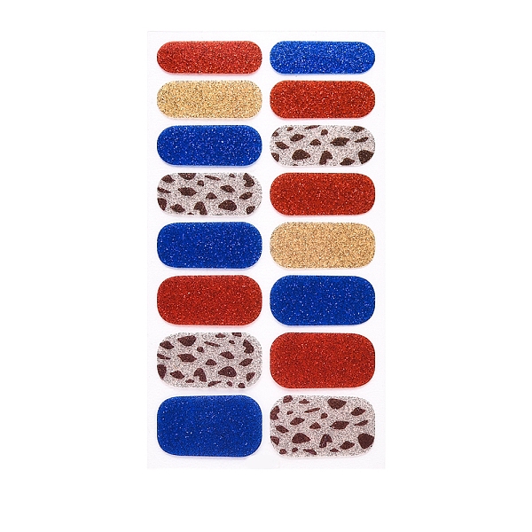 

PandaHall Nail Art Full Cover Nail Art Wrap, Glitter Powder Nail Strips, Self-Adhesive, for Women Girls DIY Nail Art Decoration, Colorful...