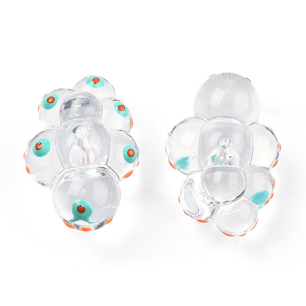 

PandaHall Transparent Acrylic Beads, with Enamel, Cloud, Clear, 33x22.5x17mm, Hole: 2mm Acrylic Cloud Clear