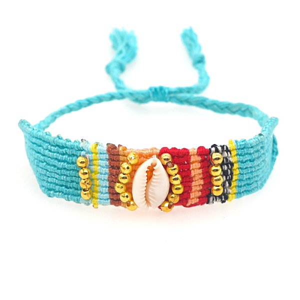 Unique HandWoven Cowrie Shell Adjustable Cord Bracelets for Women