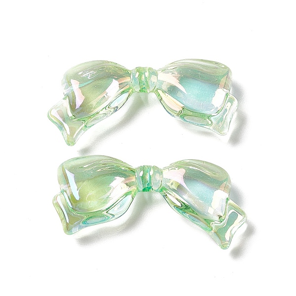 

PandaHall Transparent Acrylic Beads, AB Color, Bowknot, Spring Green, 14x29x5.5mm, Hole: 1.5mm Acrylic Bowknot
