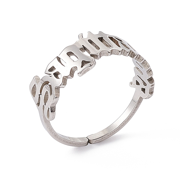

PandaHall 304 Stainless Steel Constellation Open Cuff Ring for Women, Sagittarius, Inner Diameter: 17.6mm 304 Stainless Steel Sagittarius