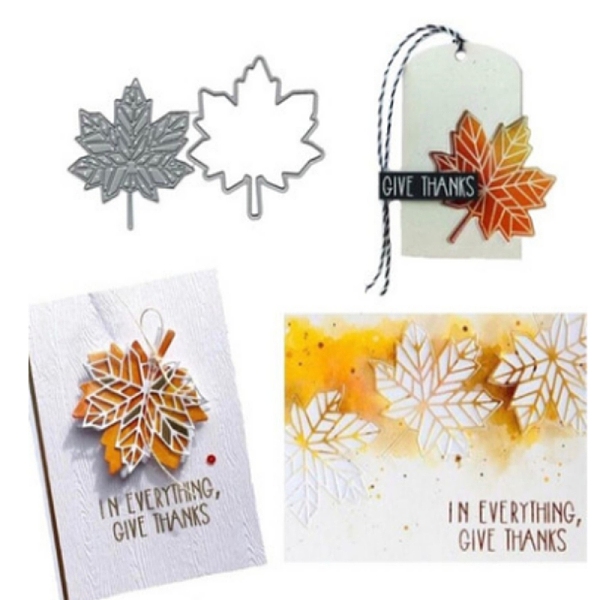 

PandaHall Autumn Theme Maple Leaf Carbon Steel Cutting Dies Stencils, for DIY Scrapbooking/Photo Album, Decorative Embossing DIY Paper Card...
