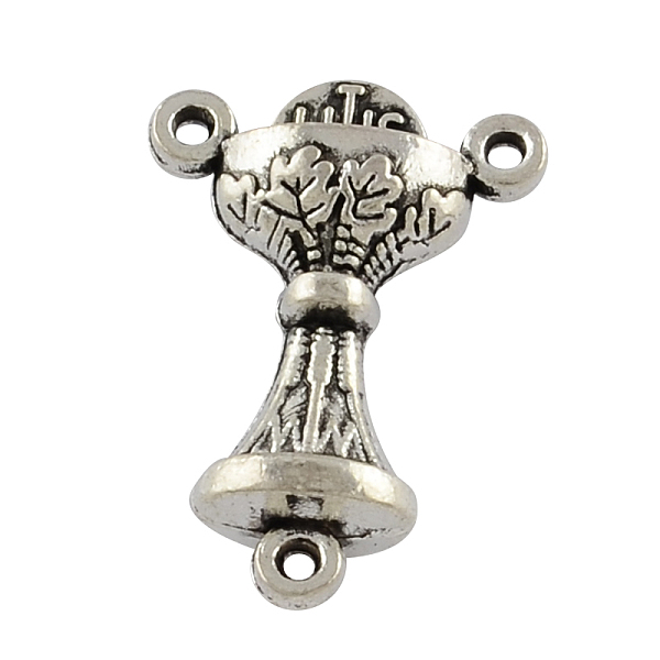 

PandaHall Tibetan Style Zinc Alloy Lantern Chandelier Component Links, 3 Loop Connectors, Lead Free & Cadmium Free, Antique Silver...