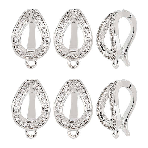 

PandaHall BENECREAT 6pcs Necklace Shortener Enhancer Clasp, Cubic Zirconia CZ Diamond Connector Openable Lock Extender for 8mm Pearl...