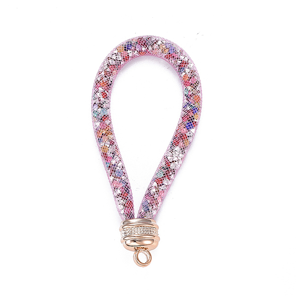 

PandaHall CCB Plastic Pendant Decorations, with Rhinestone inside, Light Gold, Colorful, 115x17mm Plastic Others Multicolor