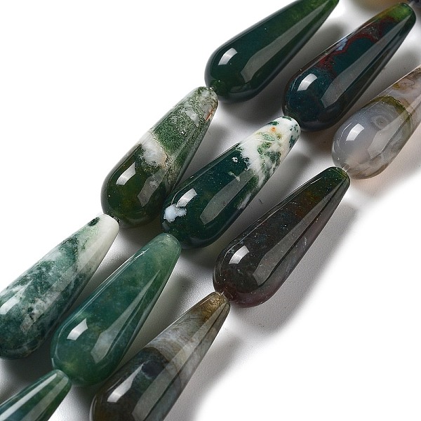 

PandaHall Natural Indian Agate Beads Strands, Teardrop, 30~30.5x10~10.5mm, Hole: 1.4mm, about 6pcs/strand, 7.13~7.20 inch(18.1~18.3cm)...