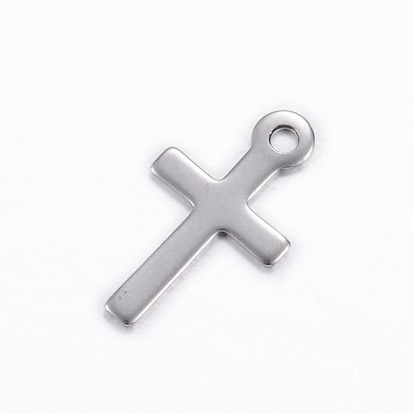 

PandaHall 304 Stainless Steel Charms, Cross, Stainless Steel Color, 17x10x0.8mm, Hole: 1.5mm 304 Stainless Steel Cross