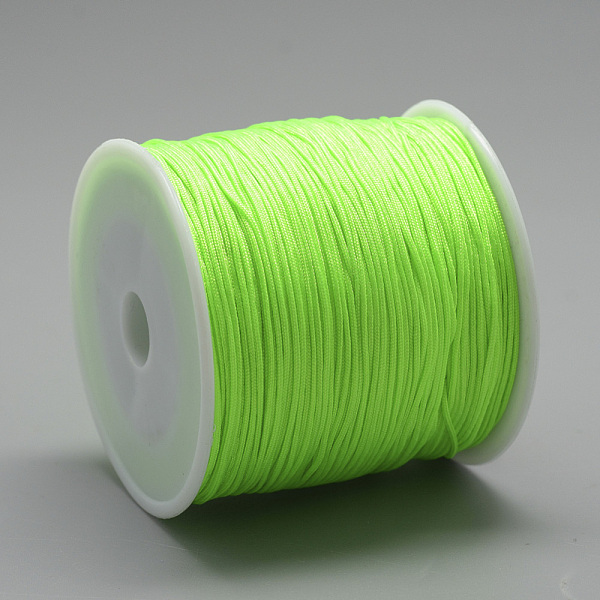 

PandaHall Nylon Thread, Chinese Knotting Cord, Lawn Green, 0.8mm, about 109.36 yards(100m)/roll Nylon Green