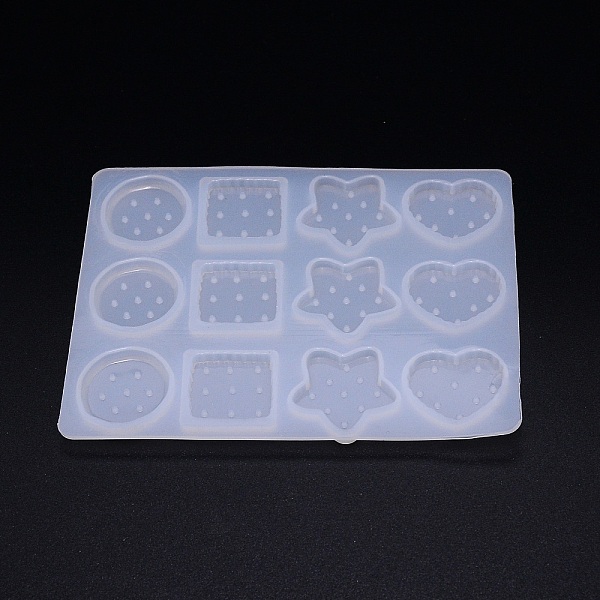 

PandaHall Silicone Molds, Hair Accessories Molds, For DIY Clamp Decoration, UV Resin & Epoxy Resin Jewelry Making, Cookies Shapes, White...