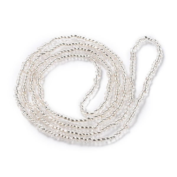 

PandaHall Waist Beads, Transparent Glass Seed Beads Stretch Body Chain, Fashion Summer Jewelry for Women, Silver, 31-1/2~31-7/8 inch...