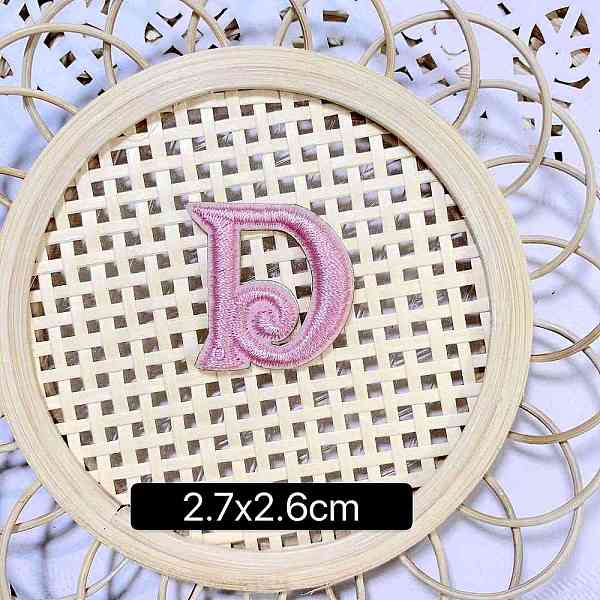 

PandaHall Computerized Embroidery Cloth Self Adhesive Patches, Stick on Patch, Costume Accessories, Letter, Pink, D:27x26mm Cloth Letter...