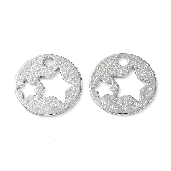 

PandaHall Alloy Pendants, Lead Free & Cadmium Free, Round, Platinum, 13x1.5mm, Hole: 1.7mm Alloy Round