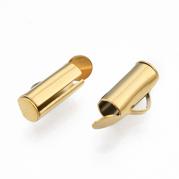 

PandaHall 304 Stainless Steel Slide On End Clasp Tubes, Slider End Caps, Golden, 6x10x4mm, Hole: 3x1.5mm, Inner Diameter: 3mm 304 Stainless...
