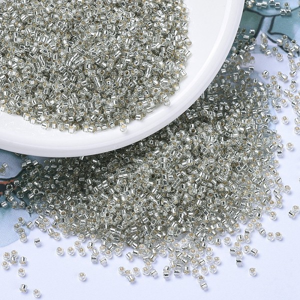

PandaHall MIYUKI Delica Beads, Cylinder, Japanese Seed Beads, 11/0, (DB1211) Silverlined Gray Mist, 1.3x1.6mm, Hole: 0.8mm, about...