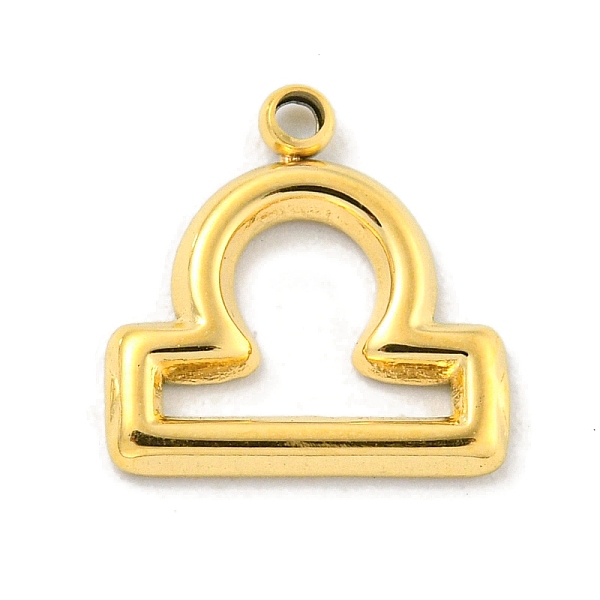 

PandaHall Real 18K Gold Plated Vacuum Plating 304 Stainless Steel Pendants, Twelve Constellations Charms, Libra, 10x10x1mm, Hole: 1.2mm 304...