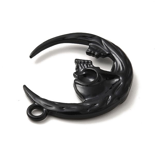 

PandaHall Alloy Pendant, Moon, Electrophoresis Black, 27x23.5x4mm, Hole: 2.3mm Alloy Moon
