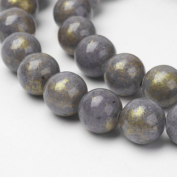 

PandaHall Natural Mashan Jade Beads Strands, Dyed, Round, Gray, 4mm, Hole: 1mm, about 90pcs/strand, 16 inch Mashan Jade Round Gray