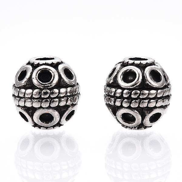 

PandaHall Tibetan Style Alloy Beads, Round, Cadmium Free & Nickel Free & Lead Free, Antique Silver, 8x8mm, Hole: 2mm, about 780pcs/1000g...