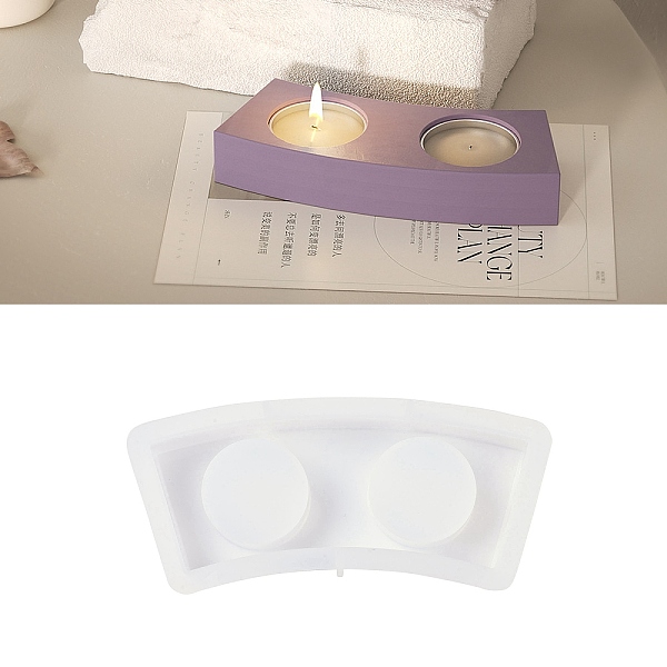 

PandaHall DIY Candle Silicone Molds, for Candle Making, Arch , White, 77x166x26.5mm, Inner Diameter: 42mm Silicone Arch White