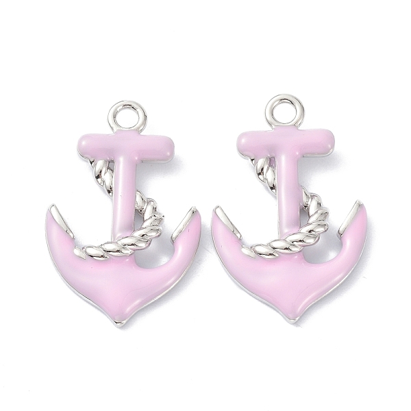 

PandaHall Eco-Friendly Brass Enamel Pendants, Long-Lasting Plated, Anchor, Real 18K Gold Plated, Pink, 25x16x3mm, Hole: 2mm Brass+Enamel...