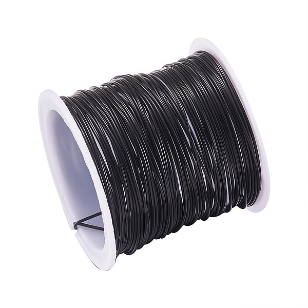PandaHall Round Copper Wire Copper Beading Wire for Jewelry Making, Long-Lasting Plated, Black, 20 Gauge, 0.8mm, about 26.24 Feet(8m)/roll...