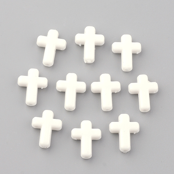 

PandaHall Opaque Acrylic Beads, Cross, White, 16x12x4.5mm Acrylic Cross White