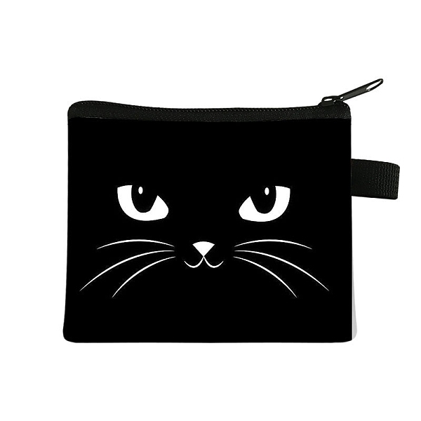 Cute Cat Polyester Zipper Wallets