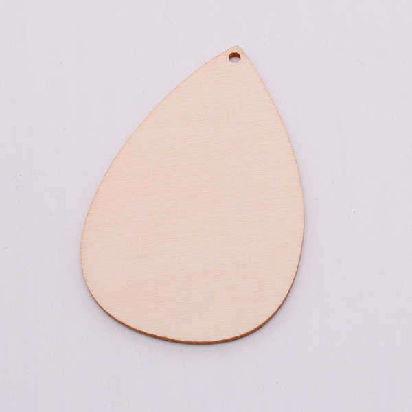 

PandaHall Unfinished Blank Wood Pendants, for DIY Jewelry Making, Teardrop, BurlyWood, 59.5x40x2.5mm, Hole: 2mm Wood Teardrop Orange