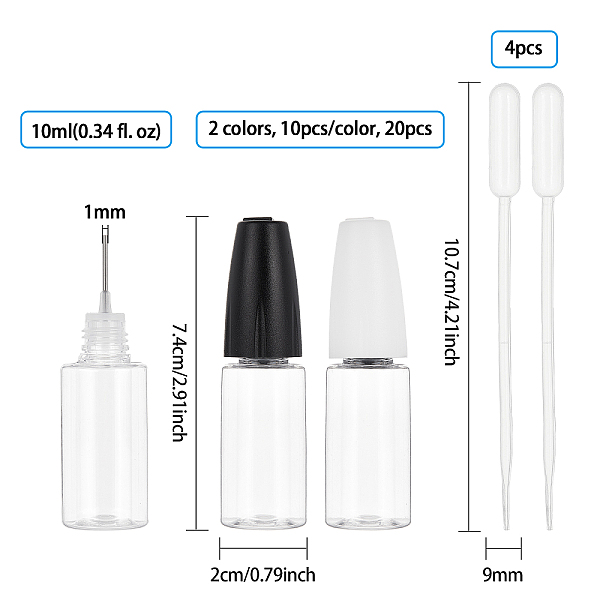 Column PET Refillable Dropper Bottle