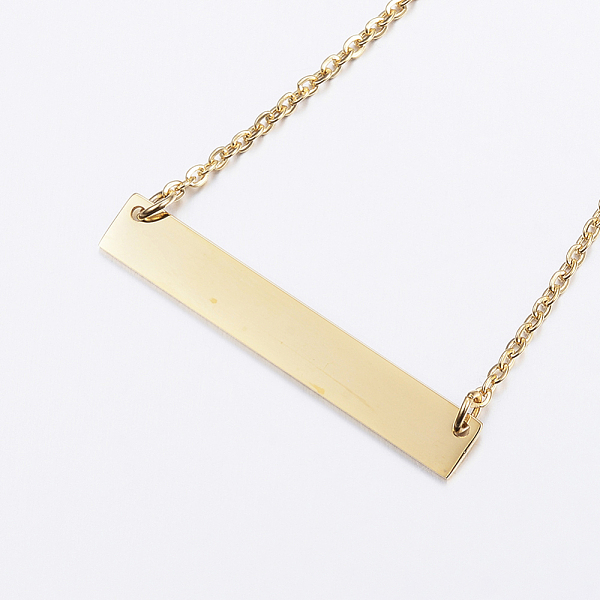 

PandaHall 304 Stainless Steel Pendant Necklaces, Rectangle, Mixed Color, 17.7 inch(45cm) 304 Stainless Steel Multicolor