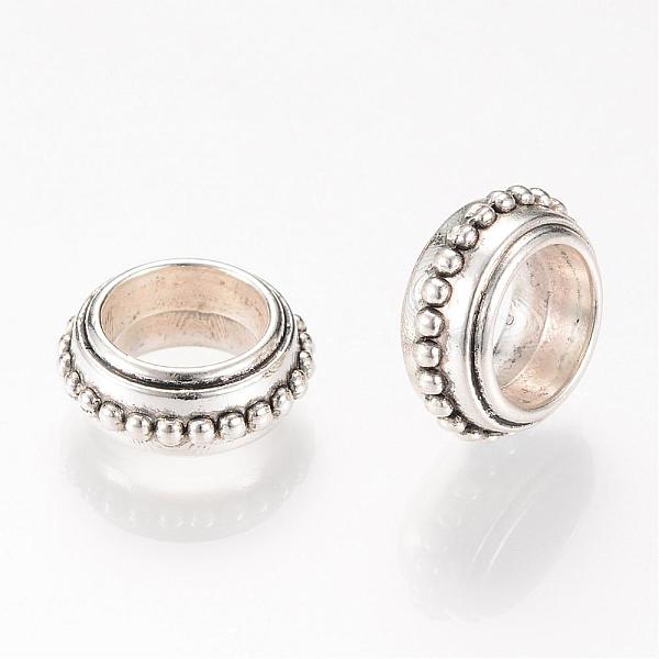 

PandaHall Tibetan Style Alloy Large Hole Beads, Donut, Antique Silver, 15x6.5mm, Hole: 9mm Alloy Donut